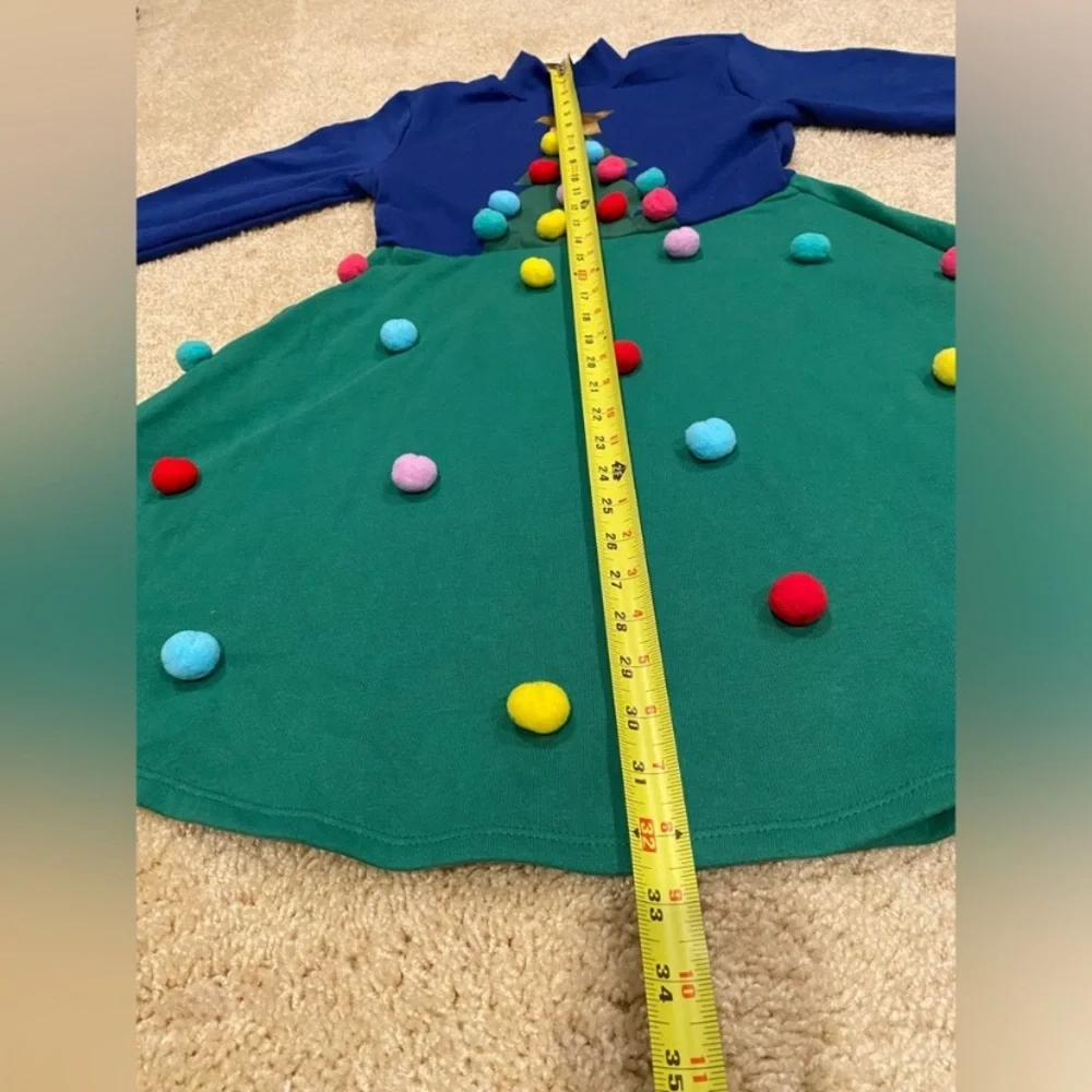 Mighty Fine Blue and Green Long Sleeve Dress - Picture 5 of 6